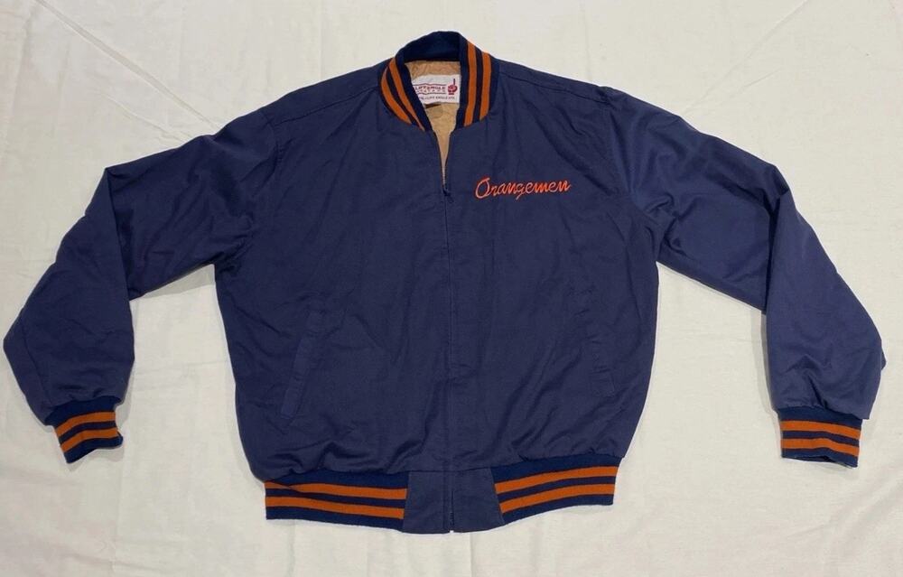 Vintage 1980s Cliff Engle Syracuse Orangemen Varsity Jacket XL – Made in USA